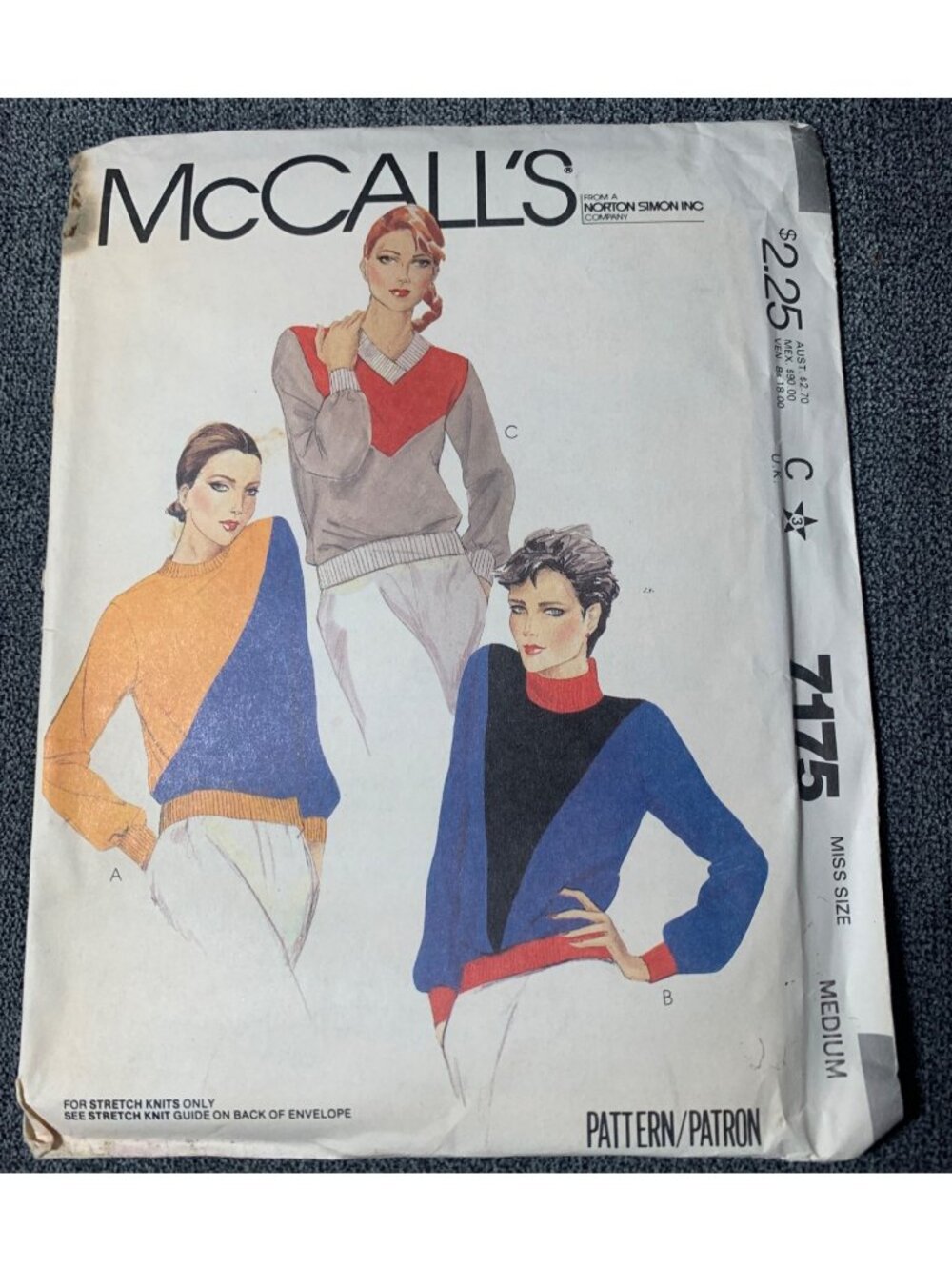 McCall's Misses Top Sewing Pattern Size 14 16 7175 Uncut